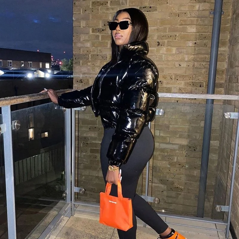 2021 Winter Women Cropped Coat Zip-Up Bubble Long Sleeve Down Puffer Jacket Short Windproof Warm Windbreak Clothes, Lime green/ black / red/yellow/pink
2021 Winter Women Cropped Coat Zip-Up Bubble Long Sleeve Down Puffer Jacket Short Windproof Warm Windbreak Clothes, Lime green/ black / red/yellow/pink