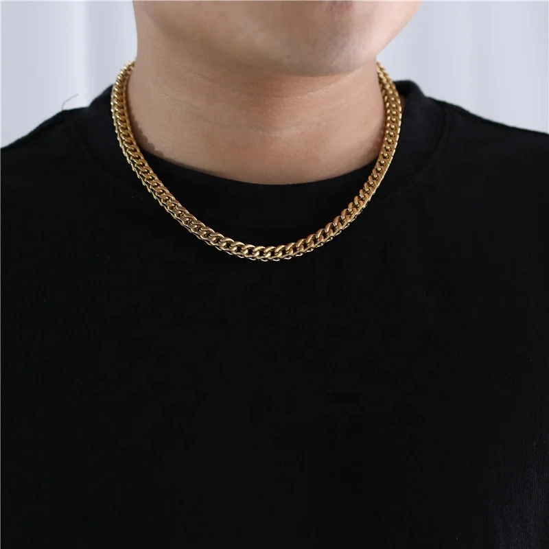 Retro Jewelry 6mm Rock Hip Hop Miami Cuban Link Chain High End Bling Iced Out Stainless Steel Choker Necklace Men
Retro Jewelry 6mm Rock Hip Hop Miami Cuban Link Chain High End Bling Iced Out Stainless Steel Choker Necklace Men