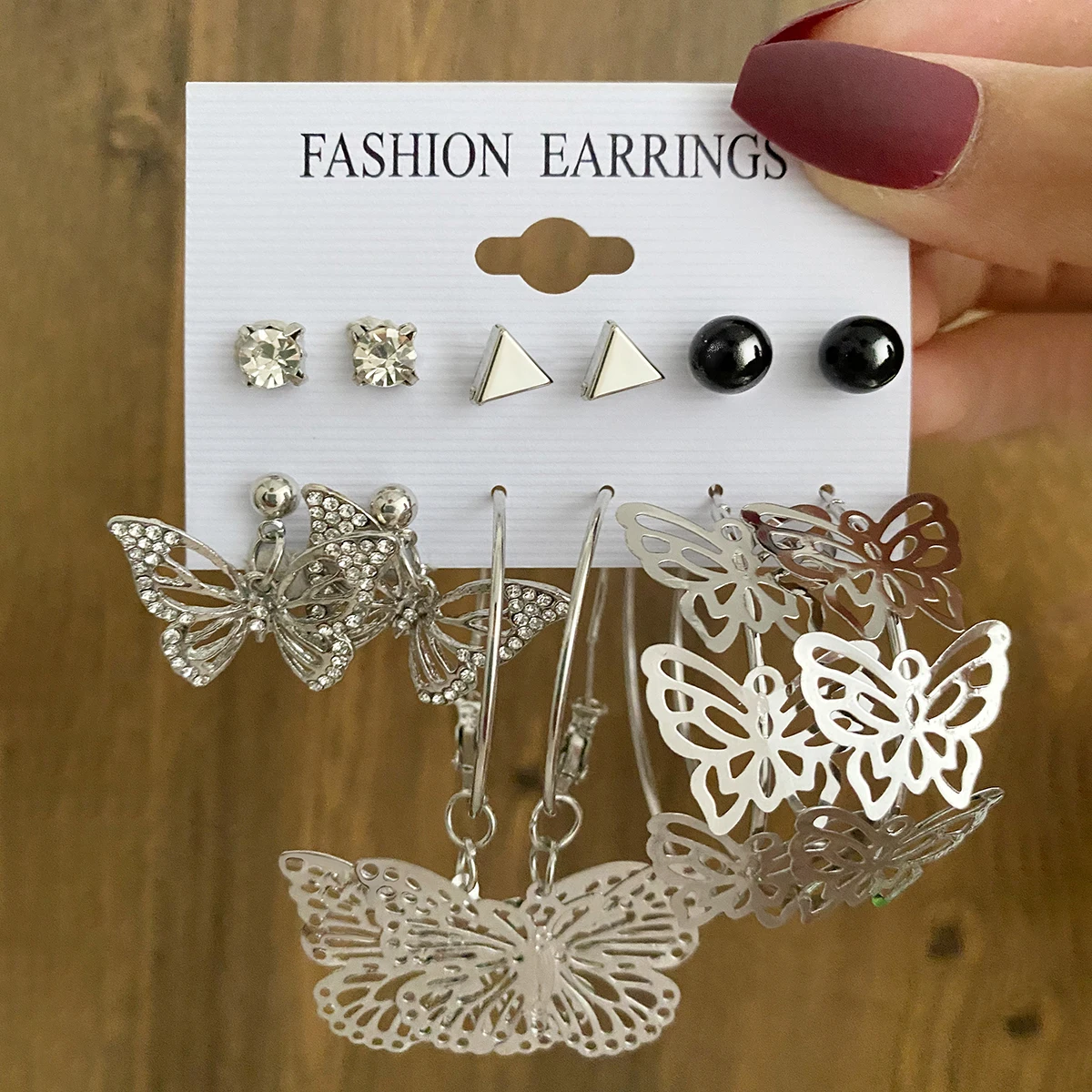 Fashion Colorful Resin Pearl Butterfly Heart Dangle Earrings Mixed Hoop Drop Earrings Set for Women Party jewelry, As photos
Fashion Colorful Resin Pearl Butterfly Heart Dangle Earrings Mixed Hoop Drop Earrings Set for Women Party jewelry, As photos