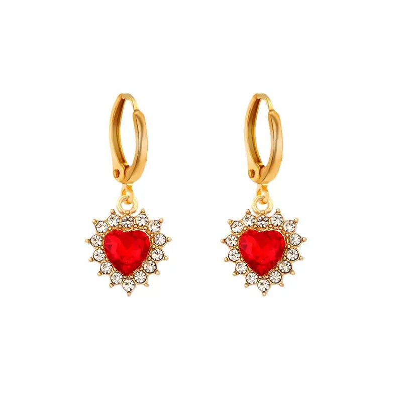 New Korea Wedding Party Jewelry Gifts Rhinestone Geometric Dangle Earrings Shiny Heart Crystal Drop Earrings, Gold color
New Korea Wedding Party Jewelry Gifts Rhinestone Geometric Dangle Earrings Shiny Heart Crystal Drop Earrings, Gold color