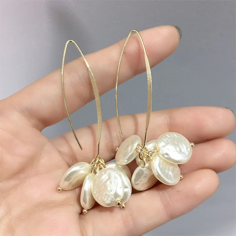 JuHu New Korean Chic Fashion Wild Hook Temperament Net Red Pearl Pendant Earrings, Silver needle -495
JuHu New Korean Chic Fashion Wild Hook Temperament Net Red Pearl Pendant Earrings, Silver needle -495