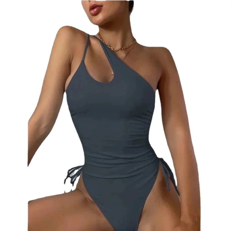 Swimwear & Beachwear Swimsuit NEW Irregular Single Shoulder Strap Swimwear Women Sexy One Piece SWIMSUIT YS032
Swimwear & Beachwear Swimsuit NEW Irregular Single Shoulder Strap Swimwear Women Sexy One Piece SWIMSUIT YS032