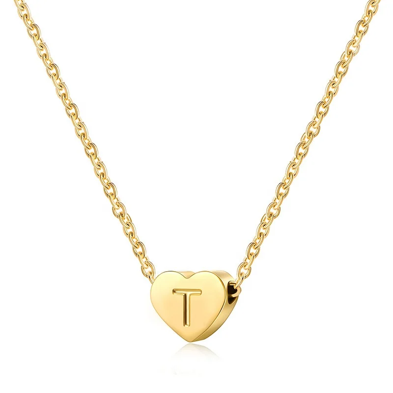 Wholesale I love you necklace stainless steel jewelry couple love necklace love heart pendant letter A to Z initial necklace, Gold color
Wholesale I love you necklace stainless steel jewelry couple love necklace love heart pendant letter A to Z initial necklace, Gold color