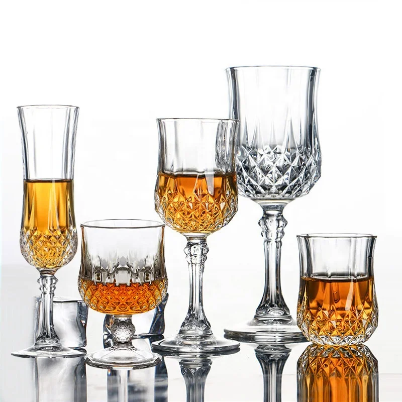 European court vintage goblet glasses Arques diamond crystal wine glass goblet brandy wine glasses, Clear
European court vintage goblet glasses Arques diamond crystal wine glass goblet brandy wine glasses, Clear