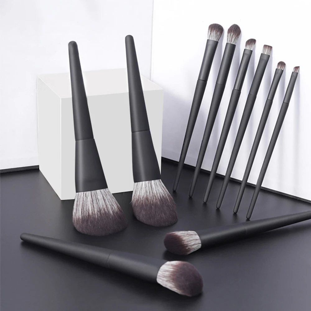 10pcs black makeup brush oem soft hair beauty tools animal hair eye shadow makeup brush set custom logo
10pcs black makeup brush oem soft hair beauty tools animal hair eye shadow makeup brush set custom logo
