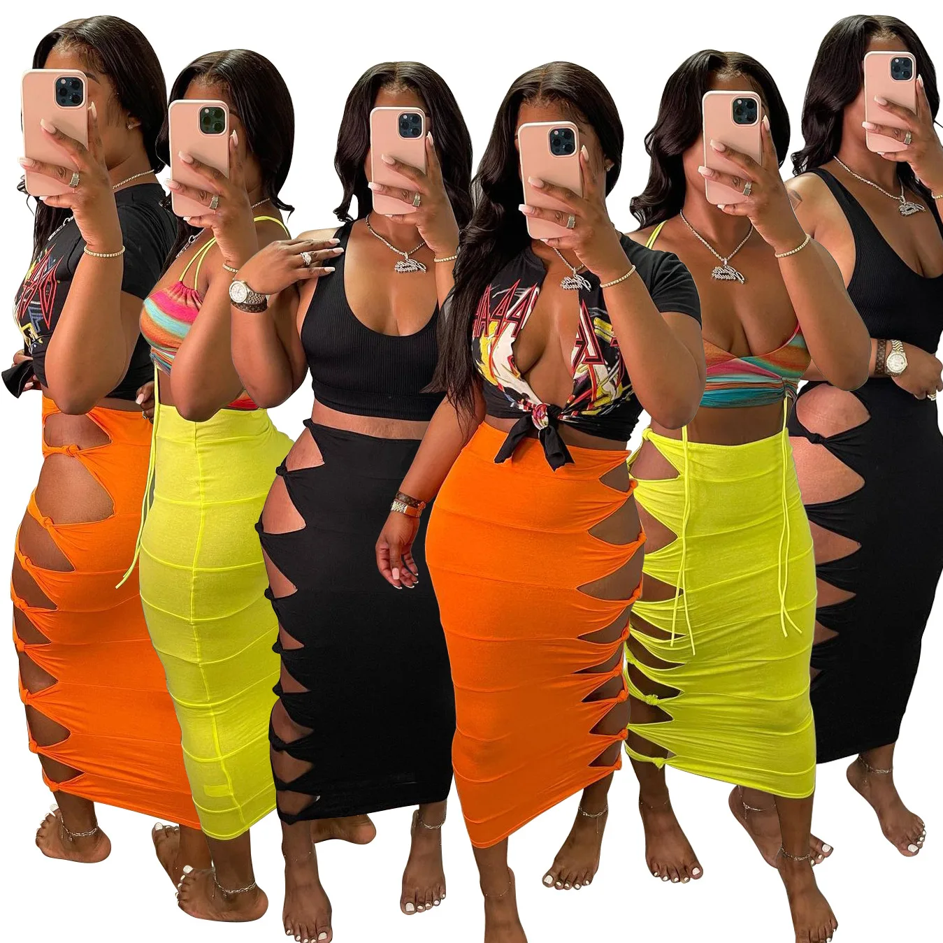 2021 summer fashion casual girls' skirts women's skirts sexy Knot hole solid color long skirt for womans evening women Dress, Reveal
2021 summer fashion casual girls' skirts women's skirts sexy Knot hole solid color long skirt for womans evening women Dress, Reveal