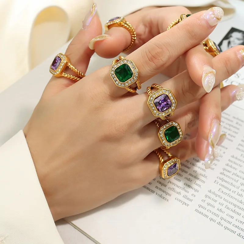 Luxury Style New Trendy Relax Design Jewelry CZ Stone Stainless Steel Ring Women A429
Luxury Style New Trendy Relax Design Jewelry CZ Stone Stainless Steel Ring Women A429