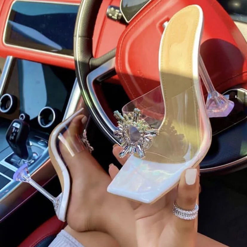 Special Design Diamonds Sunflower Decor Sandals Women Square toe Slip On High Heel Slippers Anti-slippery Heel, Silver
Special Design Diamonds Sunflower Decor Sandals Women Square toe Slip On High Heel Slippers Anti-slippery Heel, Silver