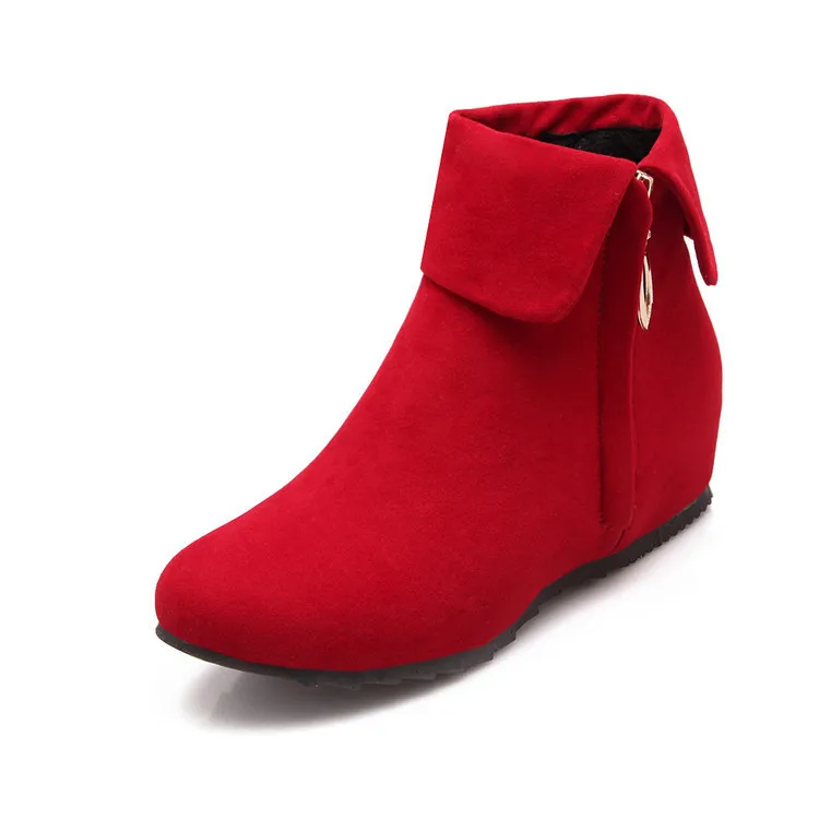 AC001 Non-Slip Faux Suede Wedges Female Round Toe Flat Zipper Heel shoes women ankle boots
AC001 Non-Slip Faux Suede Wedges Female Round Toe Flat Zipper Heel shoes women ankle boots