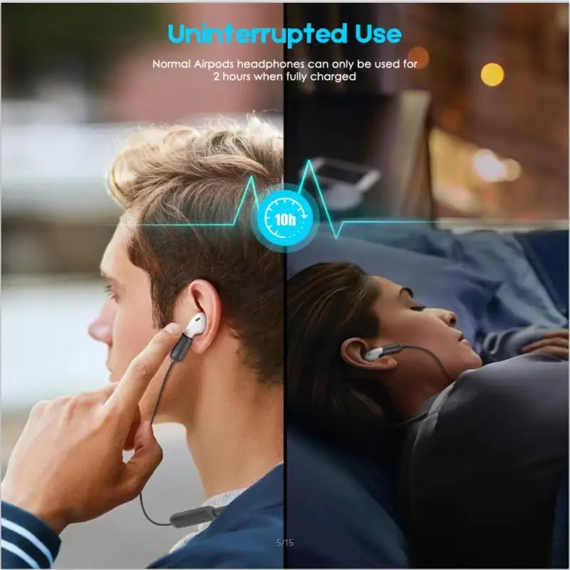 Sport Power NeckBand 110mAh Power Bank for AirPods, Accessories Enhancing Battery & Anti-Lost Compatible with Apple Airpods - ANKUX.COM