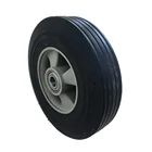 10 inch rubber solid wheels for trolley and wagon used cheap price with 500lbs load capacity
