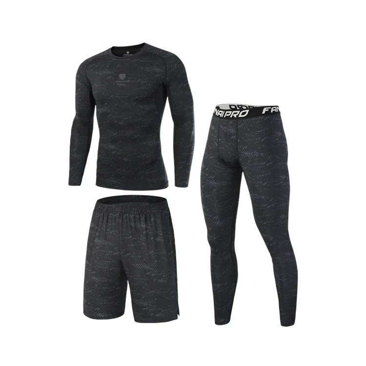 Men's pro sportswear suit Running training T shirt basketball short long sleeve Compression quick-drying pants 3 pieces set, Customized colors
Men's pro sportswear suit Running training T shirt basketball short long sleeve Compression quick-drying pants 3 pieces set, Customized colors