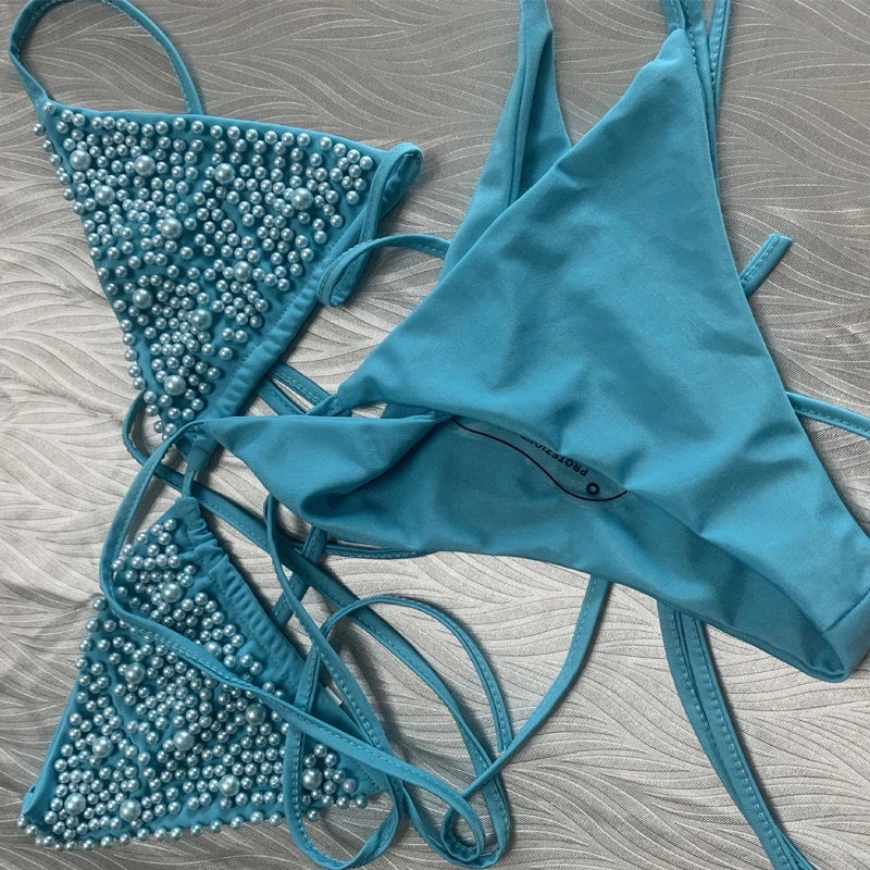 2021 Top Design Women's 2-Piece Pearl Beach Bikini Swimwear Swimsuit Cover Ups Sexy Push Up Swimwear Low Waist Bathing Suit, Like pictures
2021 Top Design Women's 2-Piece Pearl Beach Bikini Swimwear Swimsuit Cover Ups Sexy Push Up Swimwear Low Waist Bathing Suit, Like pictures