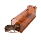 Amazon Hot Selling Mouse Control Brown Animal Plastic Mice Live Human Rat Trap Cage Small for Wholesale