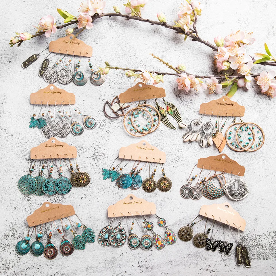 Multiple starlights Ethnic Dangle Drop for Women Female Fashion 2019 Women's Earrings Sets Ornament Charm Jewelry Accessories
Multiple starlights Ethnic Dangle Drop for Women Female Fashion 2019 Women's Earrings Sets Ornament Charm Jewelry Accessories