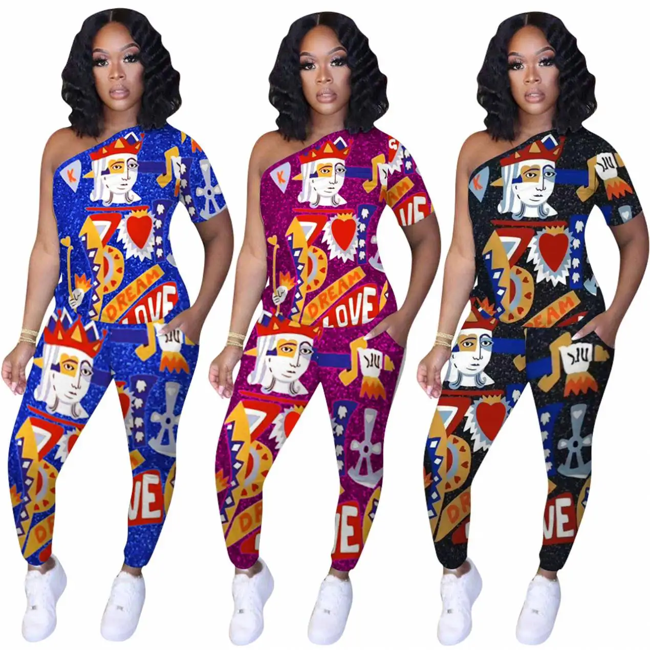 Fashion Card Patchwork Print Drawstring Two Piece Crop Top And Skinny Pants Set Women 2 Piece Jogger Set Women, Black
Fashion Card Patchwork Print Drawstring Two Piece Crop Top And Skinny Pants Set Women 2 Piece Jogger Set Women, Black