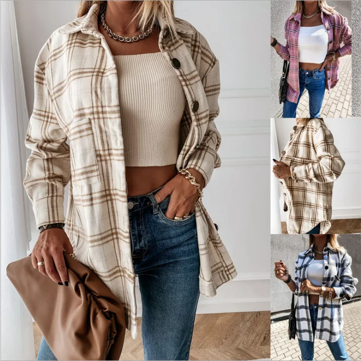 New Arrival Women Shirt Autumn And Winter Long-sleeve Shirt Women Plaid Single-breasted Shirt Jacket, Customized color
New Arrival Women Shirt Autumn And Winter Long-sleeve Shirt Women Plaid Single-breasted Shirt Jacket, Customized color
