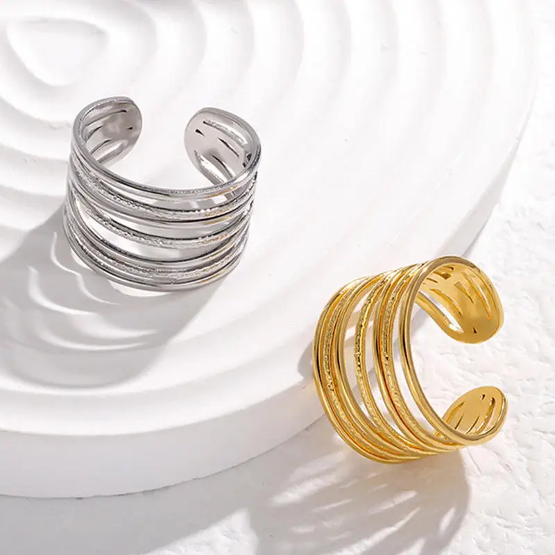 Wholesale Fashion Jewelry Ring Gold 18k Exaggerated Line Ring Female Ins Fashion Temperament Personality Hip Hop Adjustable Ring
Wholesale Fashion Jewelry Ring Gold 18k Exaggerated Line Ring Female Ins Fashion Temperament Personality Hip Hop Adjustable Ring