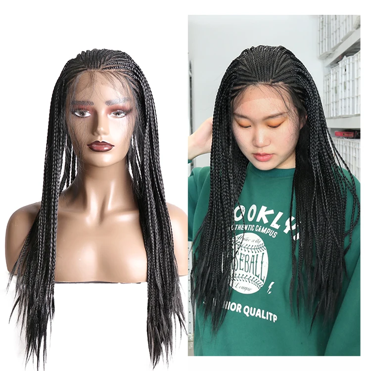 Julianna 13*5 26 Inch Wholesale Hot Sale Deep Part Synthetic Hair Lace Frontal Cornrow Box Braid Wig For Black Woman, 1b, 99j in stock
Julianna 13*5 26 Inch Wholesale Hot Sale Deep Part Synthetic Hair Lace Frontal Cornrow Box Braid Wig For Black Woman, 1b, 99j in stock