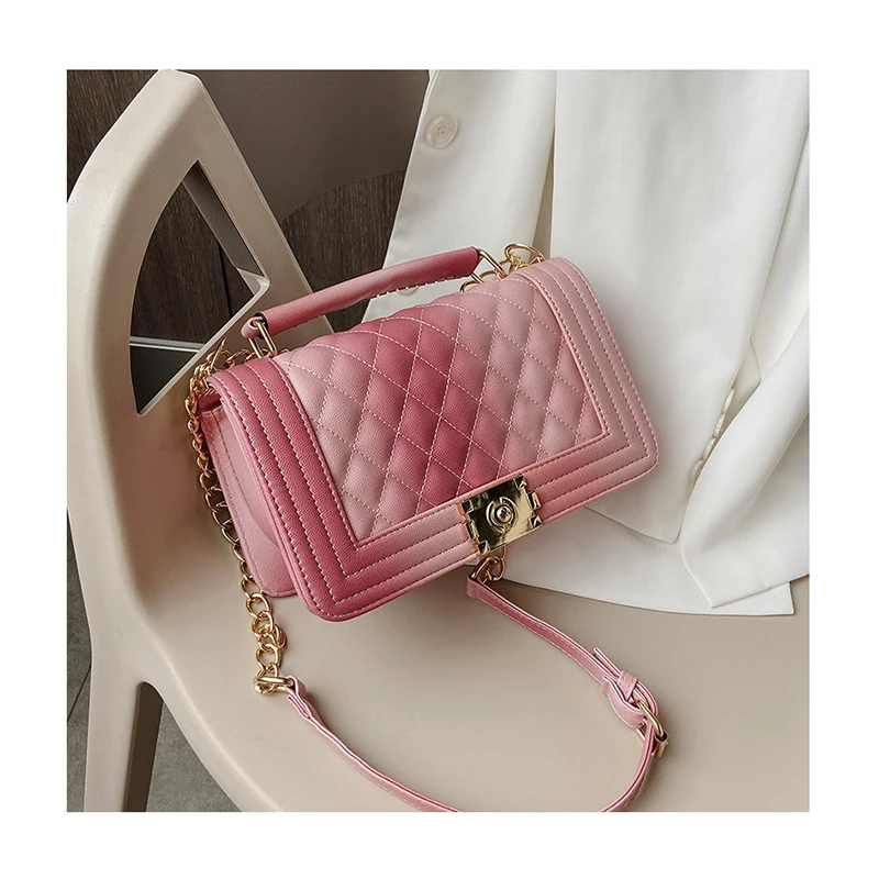 Luxury Brand Handbag Diamond Lattice Fashion Square bag gradient PU Leather Women Designer Handbags Lock Shoulder Messenger bags
Luxury Brand Handbag Diamond Lattice Fashion Square bag gradient PU Leather Women Designer Handbags Lock Shoulder Messenger bags