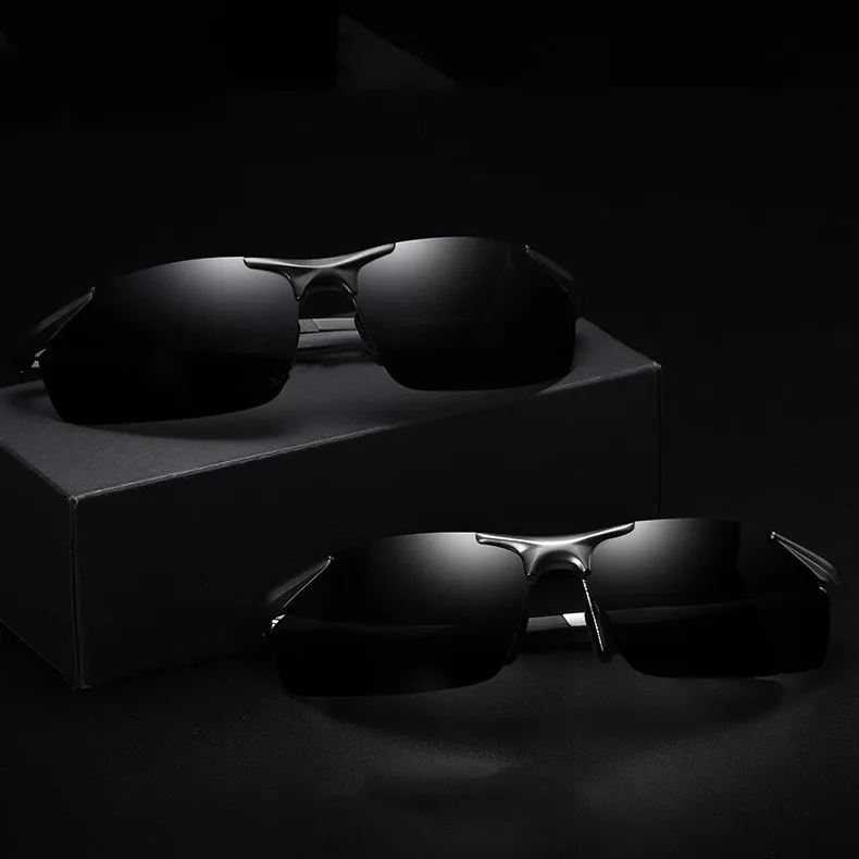 New Half Frame Black Lens Polarized Sunglasses Men Aluminum Frame Outdoor Sports Sunglasses 2021
New Half Frame Black Lens Polarized Sunglasses Men Aluminum Frame Outdoor Sports Sunglasses 2021