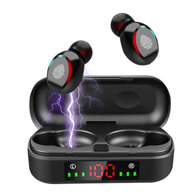 TWS BT Earphones With LCD Digital Display V8 Wireless Earbuds Stereo Headphone Touch Control Power Bank Headset
TWS BT Earphones With LCD Digital Display V8 Wireless Earbuds Stereo Headphone Touch Control Power Bank Headset
