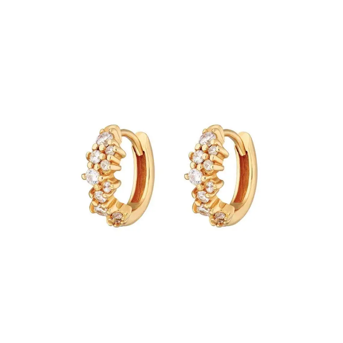 Fine Jewelry 925 Sterling Silver Jewelry 18K Gold Plated Encrusted Pave Huggie Hoop Earrings With Cubic Zircon For Women
Fine Jewelry 925 Sterling Silver Jewelry 18K Gold Plated Encrusted Pave Huggie Hoop Earrings With Cubic Zircon For Women