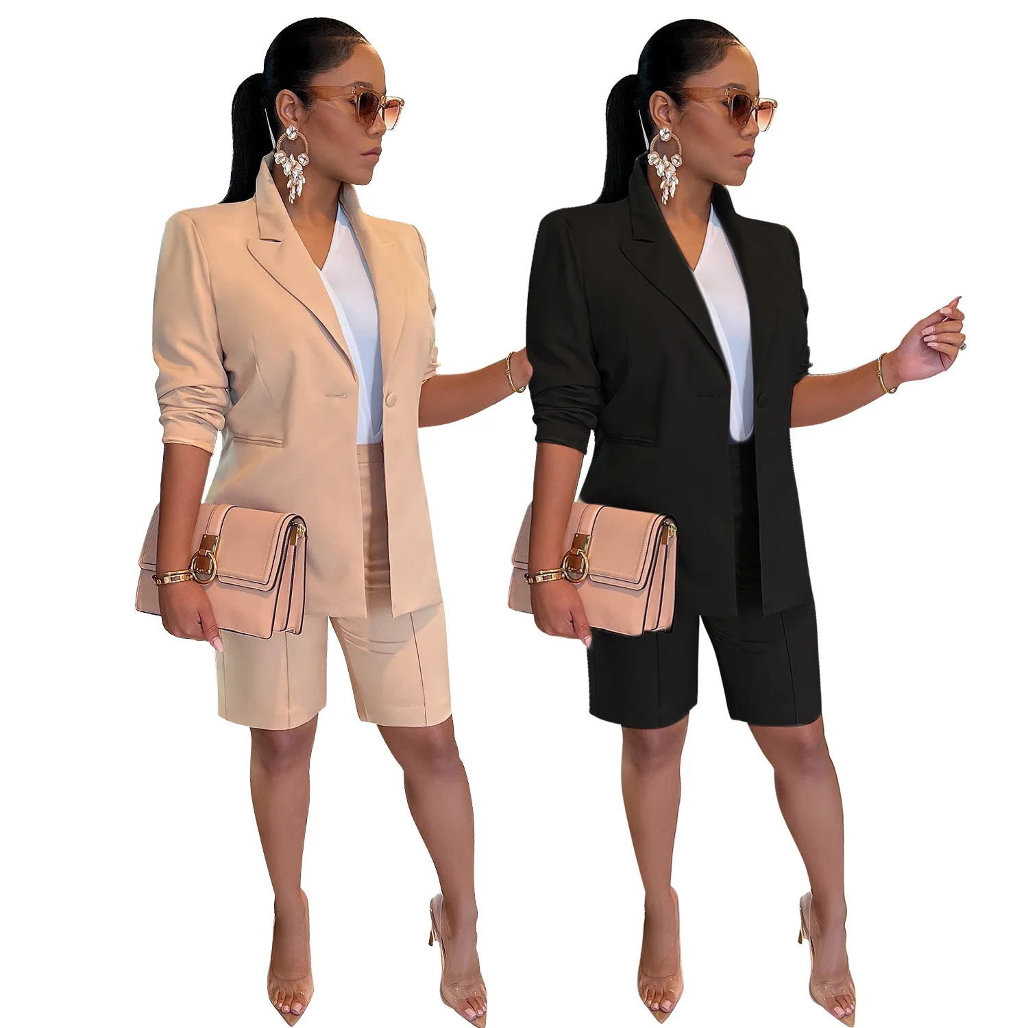 New Arrivals 2022 Blazer Suits Sets Women Spring Clothing Ladies Blazer Outfits Work Office Wear Two Piece Short Set
New Arrivals 2022 Blazer Suits Sets Women Spring Clothing Ladies Blazer Outfits Work Office Wear Two Piece Short Set