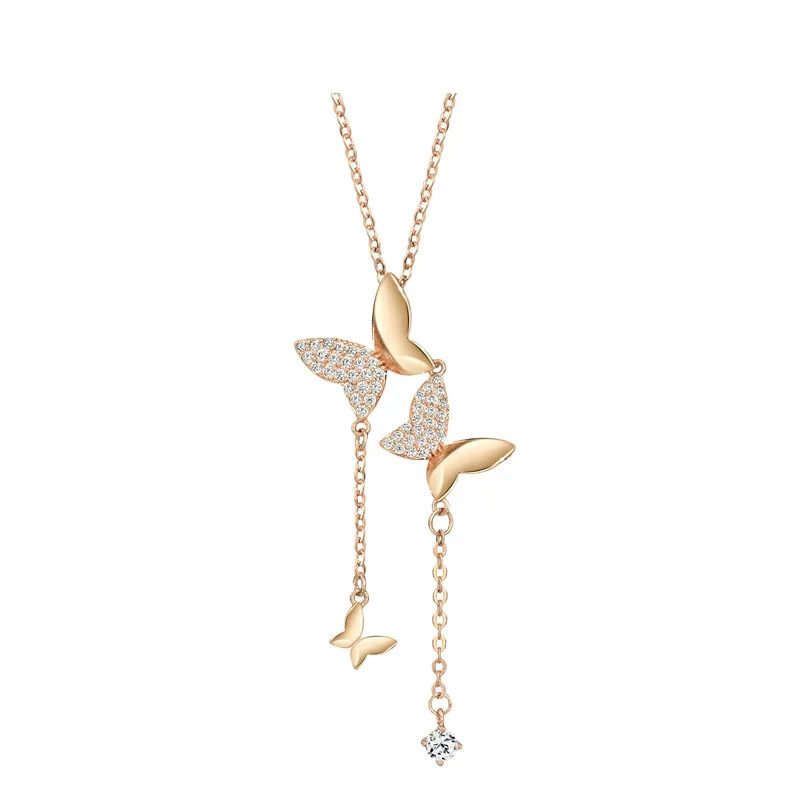 Neoglory Zircon Brass Rose Gold Plated Double Butterfly Diamond Pendant Necklaces Accessories
Neoglory Zircon Brass Rose Gold Plated Double Butterfly Diamond Pendant Necklaces Accessories
