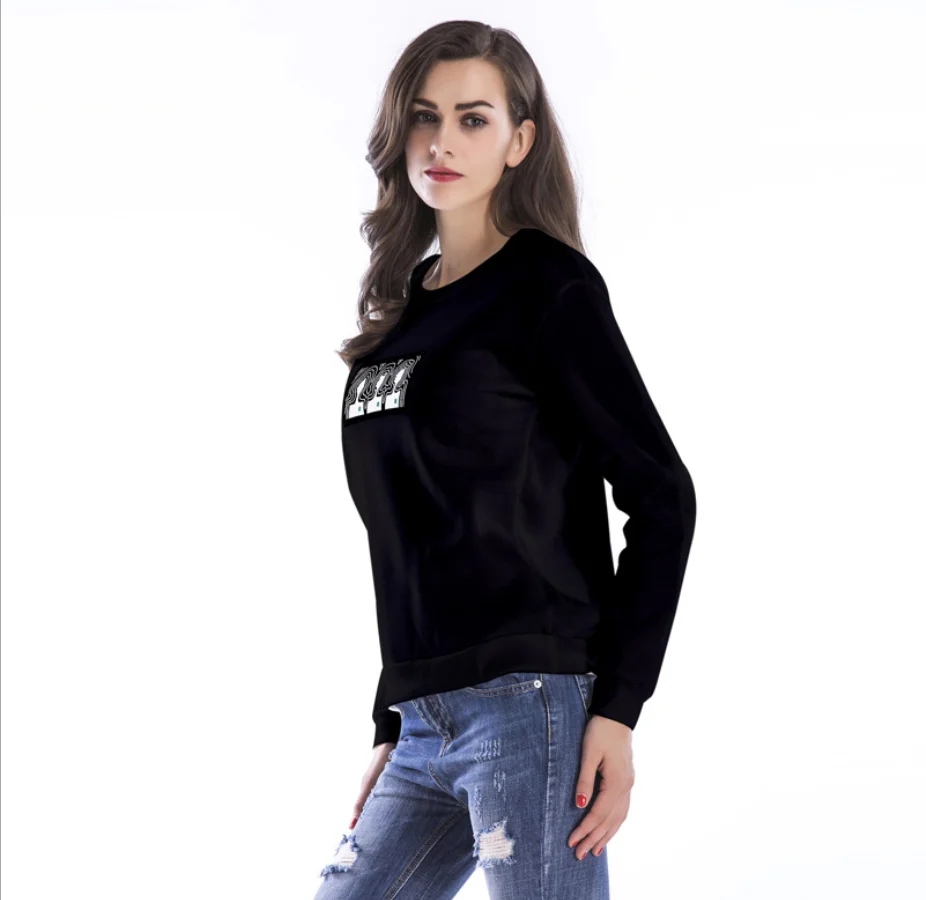 Wholesale autumn and winter hot sale cotton tops Women's Casual Crew Neck Long Sleeves Printing Sweater
Wholesale autumn and winter hot sale cotton tops Women's Casual Crew Neck Long Sleeves Printing Sweater