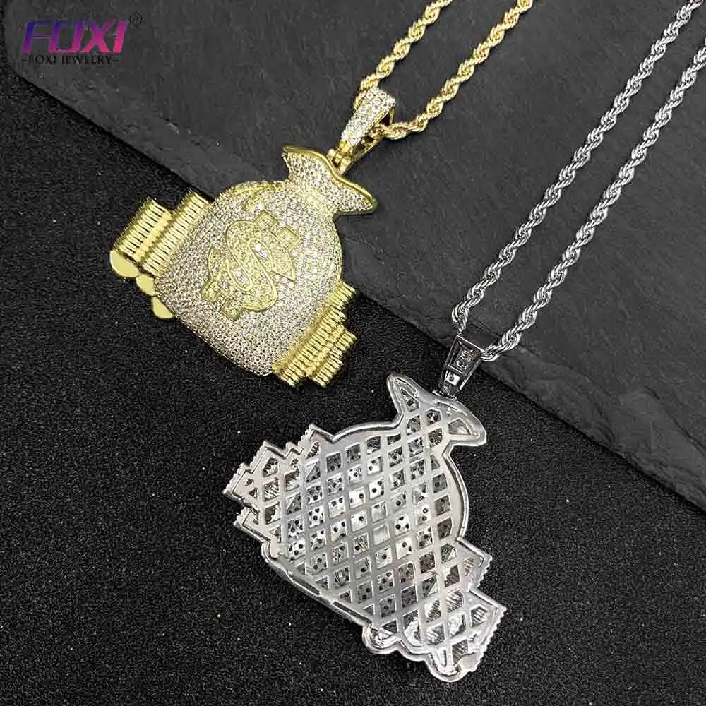 Flying money bag 10k 14k gold 925 sterling silver moissanite pendant hip hop men necklaces
Flying money bag 10k 14k gold 925 sterling silver moissanite pendant hip hop men necklaces
