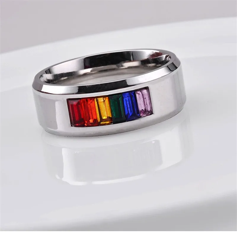 2020 New Titanium Jewelry Rainbow Flag Minimalist Gold Gay Ring Stainless Steel
2020 New Titanium Jewelry Rainbow Flag Minimalist Gold Gay Ring Stainless Steel
