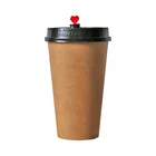 The Double Wall Logo Printed Disposable Kraft Paper Coffee Cup