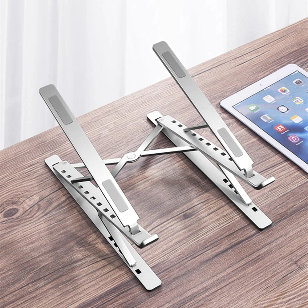 Good Quality Double Layer Angle Adjustable Height Changeable Aluminum Alloy Laptop Stand Portable Foldable Tablet Stand
Good Quality Double Layer Angle Adjustable Height Changeable Aluminum Alloy Laptop Stand Portable Foldable Tablet Stand