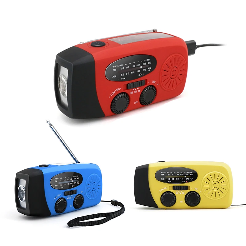 Portable hand crank winding charge solar flashlight radio survive kits with Smartphone Charger
Portable hand crank winding charge solar flashlight radio survive kits with Smartphone Charger