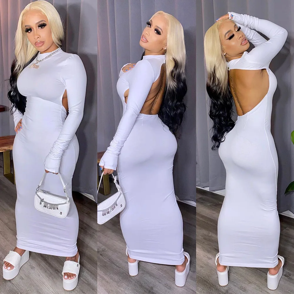2021 Fashion Autumn Women Backless Long Sleeve Bodycon Club Skinny Birthday Outfits Maxi Dresses, Customized color
2021 Fashion Autumn Women Backless Long Sleeve Bodycon Club Skinny Birthday Outfits Maxi Dresses, Customized color