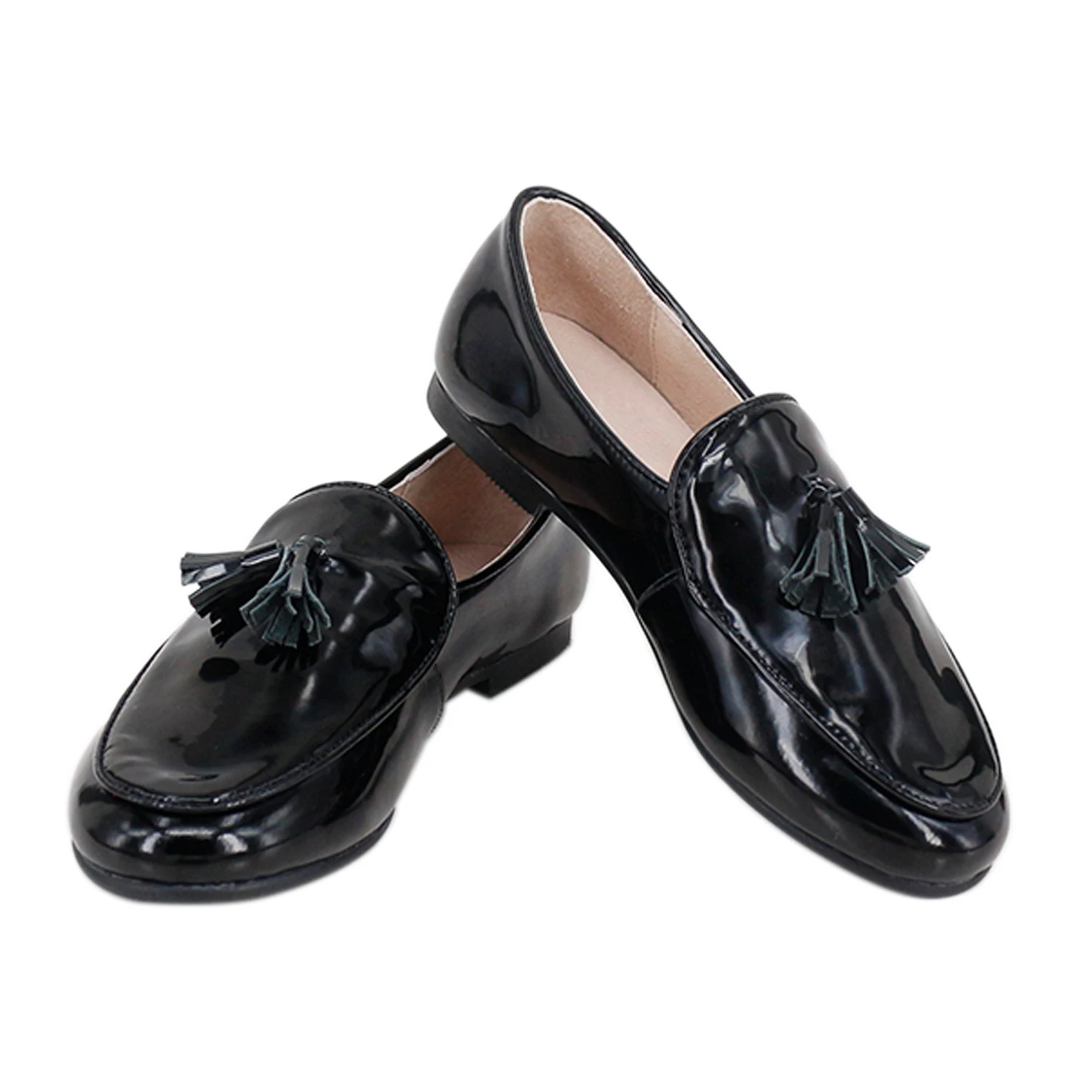 China supplier custom brand fashion men black glossy genuine leather casual shoes for adult flat loafers, Black /accept customized
China supplier custom brand fashion men black glossy genuine leather casual shoes for adult flat loafers, Black /accept customized