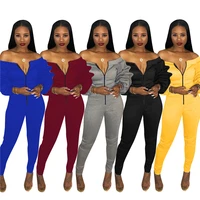 B91307 Thick plus size trendy ruffles long puff sleeve solid color full length off shoulder bodycon womens romper jumpsuits
B91307 Thick plus size trendy ruffles long puff sleeve solid color full length off shoulder bodycon womens romper jumpsuits