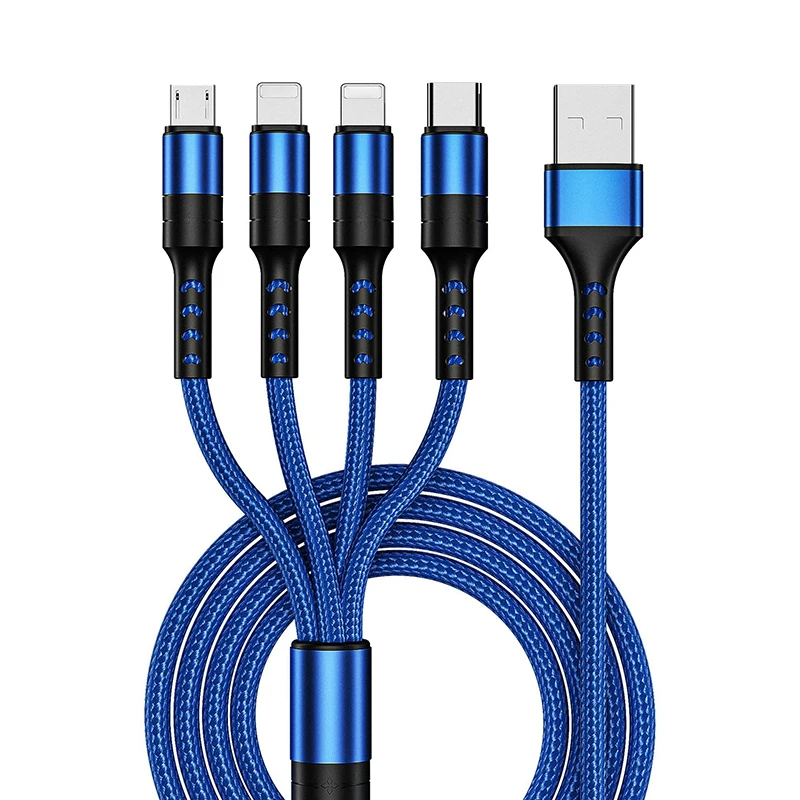 Multi Phone Fast Charging Cable 4 in 1 Double 8 Pin Micro USB Type C Cable Data Charger Cable for Smartphone
Multi Phone Fast Charging Cable 4 in 1 Double 8 Pin Micro USB Type C Cable Data Charger Cable for Smartphone