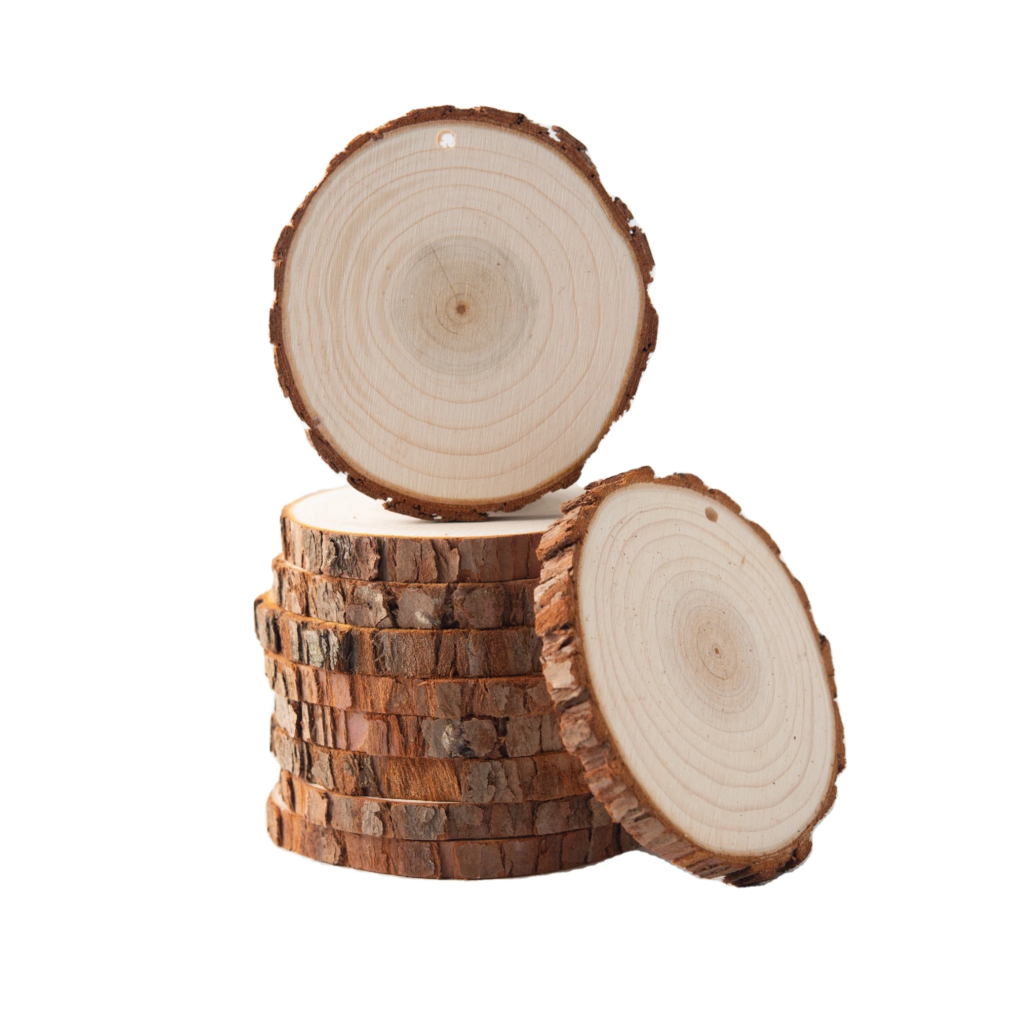 Natural Wood Chips For DIY Crafts Christmas Ornaments Unfinished Wood Chips Pre-drilled Wood Chips With Bark, Wood natural color
Natural Wood Chips For DIY Crafts Christmas Ornaments Unfinished Wood Chips Pre-drilled Wood Chips With Bark, Wood natural color