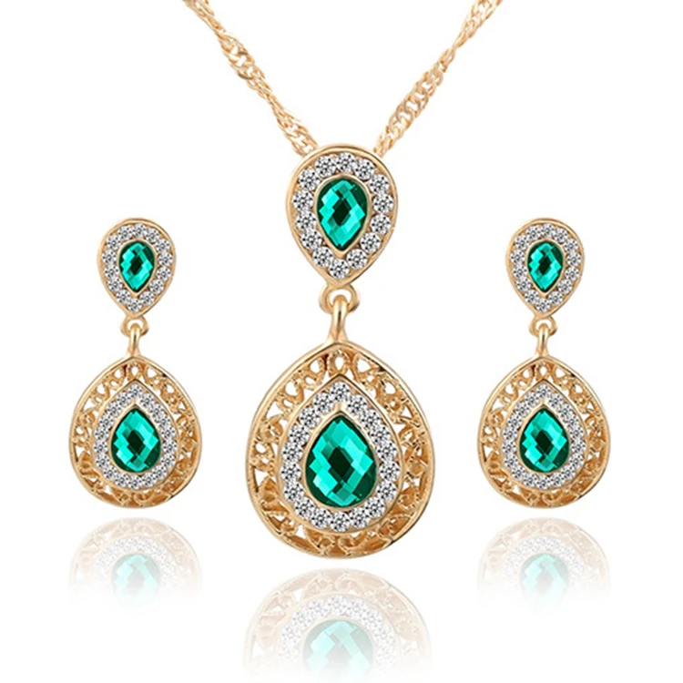 Newest Water Drop Alloy Necklace Earrings Rhinestone Green Bridal Gold Fancy Necklace Set, Pic coulour
Newest Water Drop Alloy Necklace Earrings Rhinestone Green Bridal Gold Fancy Necklace Set, Pic coulour