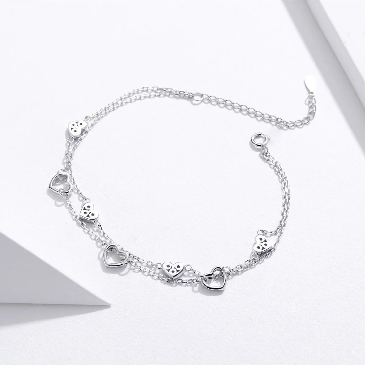 Latest Design Dainty Fashion Charm Jewelry 925 Sterling Silver Heart Chain Bracelet
Latest Design Dainty Fashion Charm Jewelry 925 Sterling Silver Heart Chain Bracelet