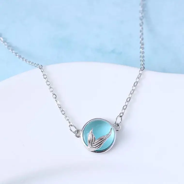 Beautiful Stone Jewelry Sliver Plated Fashion Pendant Accessories Minimalist Mermaid Necklace
Beautiful Stone Jewelry Sliver Plated Fashion Pendant Accessories Minimalist Mermaid Necklace