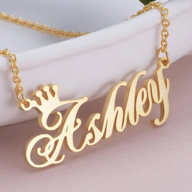 Custom Name Crown Necklace Nameplate Necklace For Women Personalized Stainless Steel Gold Chain Customized Jewelry Birthday Gift
Custom Name Crown Necklace Nameplate Necklace For Women Personalized Stainless Steel Gold Chain Customized Jewelry Birthday Gift