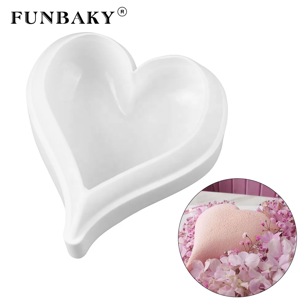 FUNBAKY Valentine's Day romantic heart shape cake silicone mold single baking pan chiffon cake making tools, Customized color
FUNBAKY Valentine's Day romantic heart shape cake silicone mold single baking pan chiffon cake making tools, Customized color
