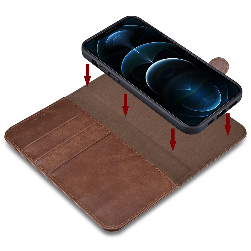Vintage and Plain Leather Wallet Cases Cell Phone Case for 12 Pro Max for Genuine Leather for IPHONE 12 Book Case, Black, coffee
Vintage and Plain Leather Wallet Cases Cell Phone Case for 12 Pro Max for Genuine Leather for IPHONE 12 Book Case, Black, coffee