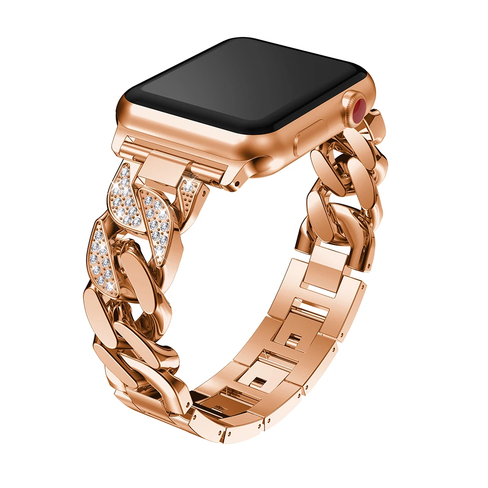 Stainless Steel Metal Watch Strap Fashion Diamond Crystal Bracelet Band For Apple iWatch 38 40 41 42 44 45mm Watch Bands, Black, silver, rose gold, gold
Stainless Steel Metal Watch Strap Fashion Diamond Crystal Bracelet Band For Apple iWatch 38 40 41 42 44 45mm Watch Bands, Black, silver, rose gold, gold