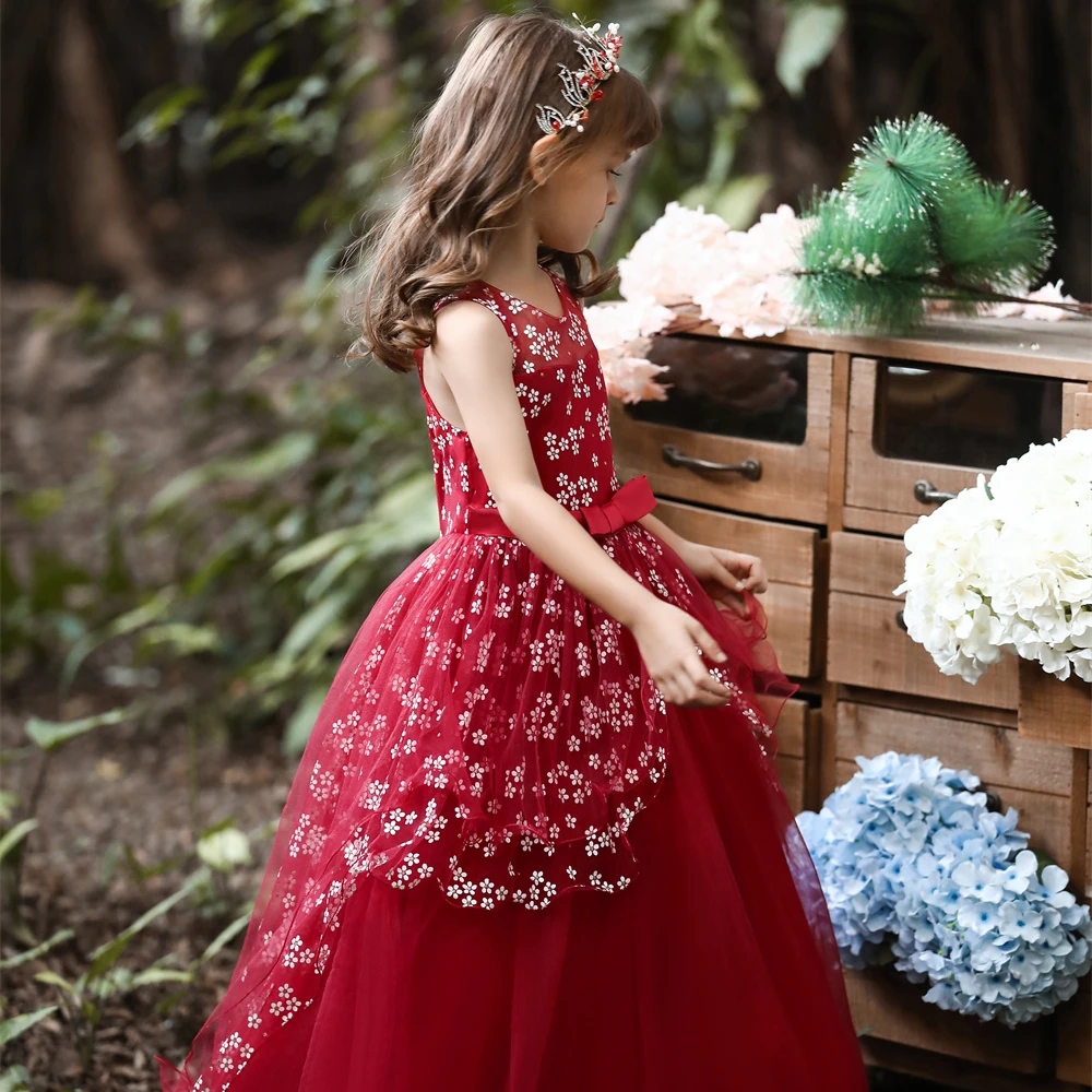 Western style kid birthday party dress red printed children's lovely princess cake dress for girl wedding flower dress of 3-12Y
Western style kid birthday party dress red printed children's lovely princess cake dress for girl wedding flower dress of 3-12Y
