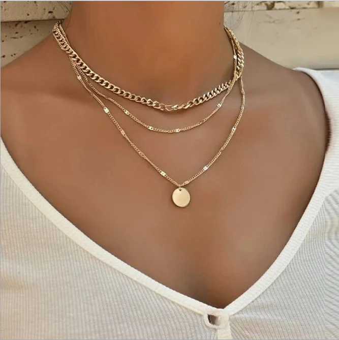 XUNBEI 2021 Double Layer Round Chain Charm Jewelry Chain Necklace For Women, Could be customized
XUNBEI 2021 Double Layer Round Chain Charm Jewelry Chain Necklace For Women, Could be customized