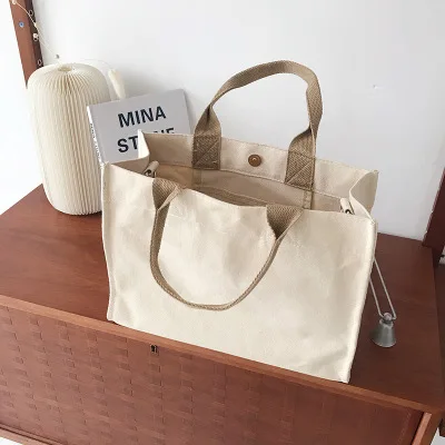 2019 New high-capacity, minimalist, one-shoulder canvas bag, simple hand bag, solid color tote bag for ladies, White only
2019 New high-capacity, minimalist, one-shoulder canvas bag, simple hand bag, solid color tote bag for ladies, White only